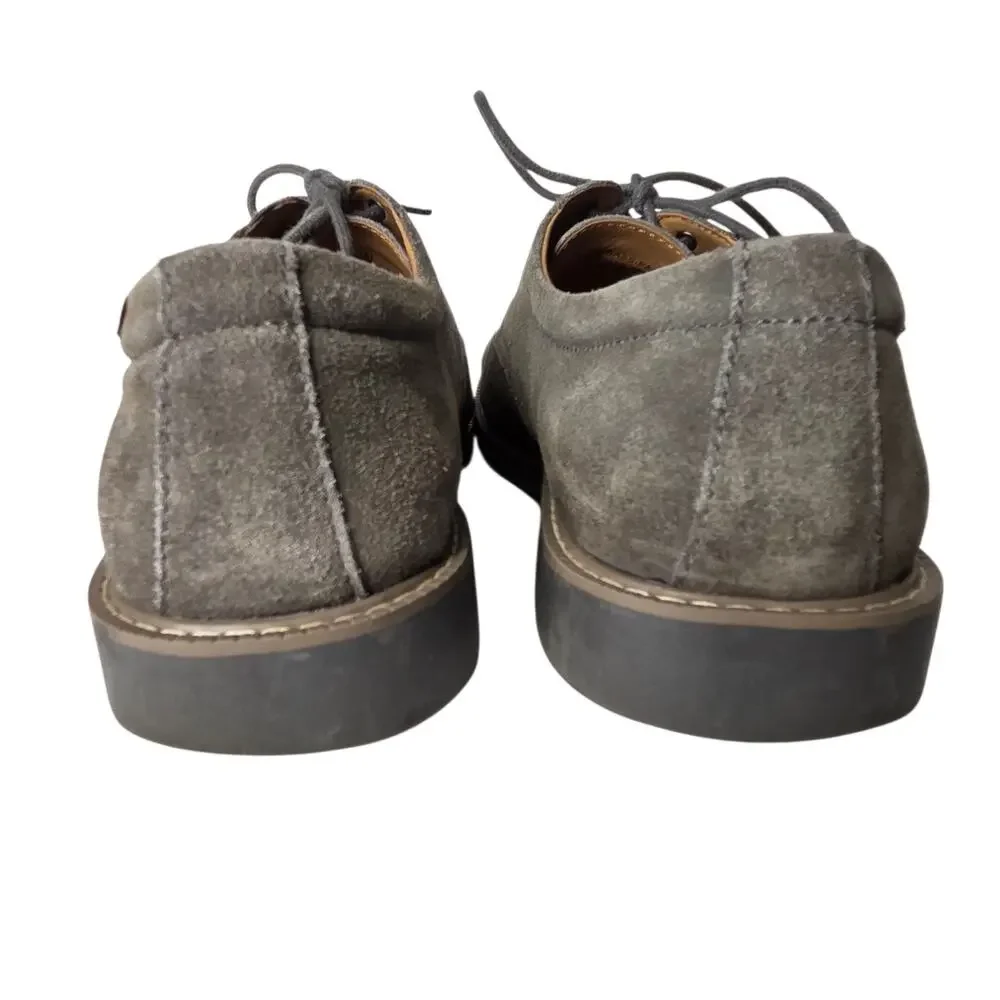 G.H. Bass & Co Mens Pasadena Grey Leather‎ Suede Shoes SZ 8W No Insoles Office